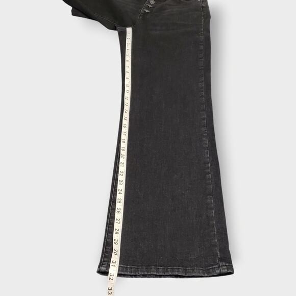 Judy Blue Button Fly Trouser Flare Jeans Black Sz 3/26 Retro Minimalist JB88355 - Picture 11 of 12